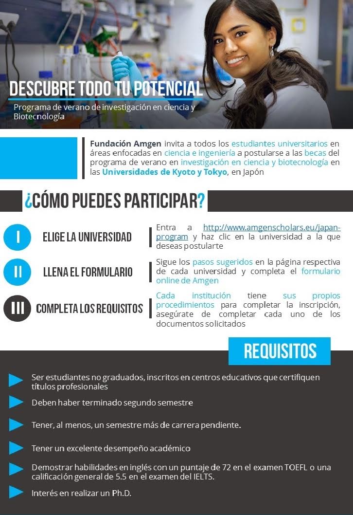 Colombianos Podrán Aplicar a Becas de la Fundación Amgen para Estudiar en Japón