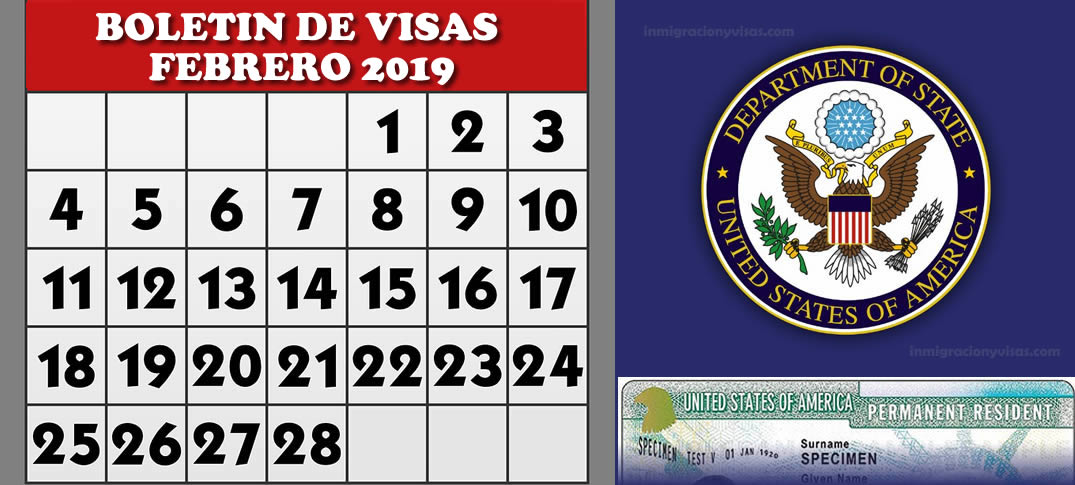 Boletín De Visas Febrero 2019