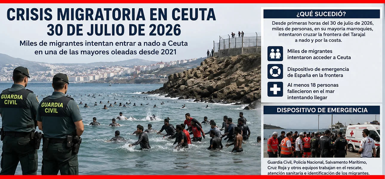 Crisis Migratoria en Ceuta España 2026