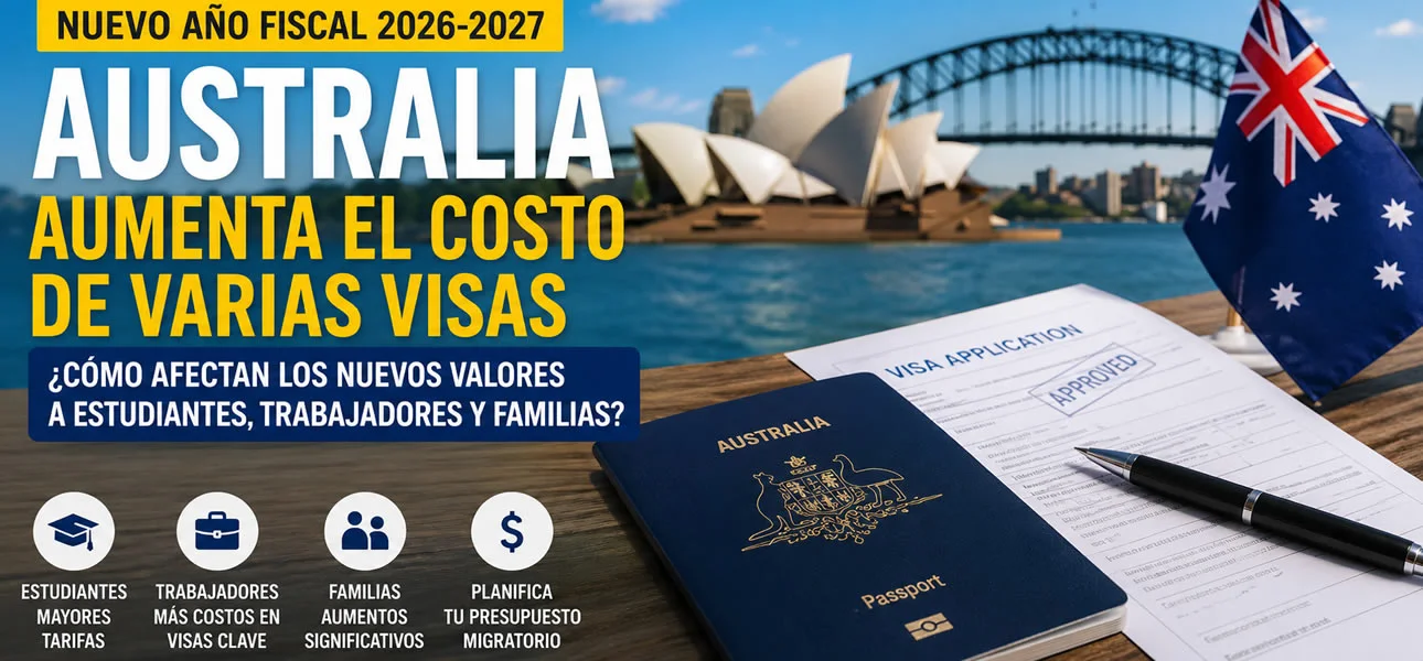 Nuevas Tarifas de Visa para Australia 2026