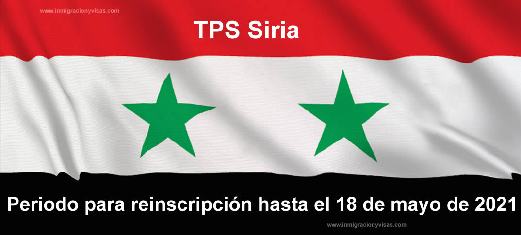 inscripción para el Estatus de Protección Temporal (TPS) de Siria 