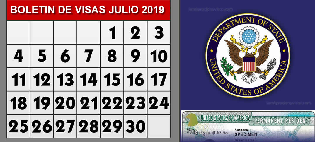 Boletín De Visas Julio 2019