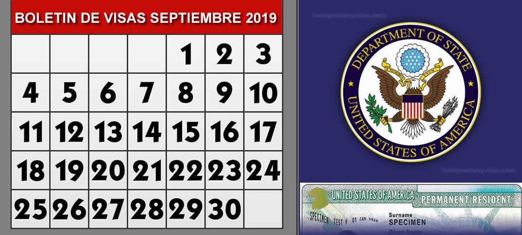 Boletín De Visas Septiembre 2019