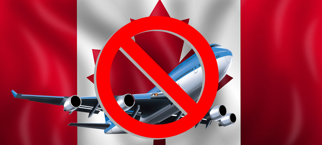 Canadá suspende vuelos internacionales