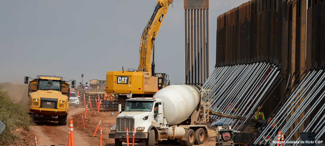 construcción de muro fronterizo