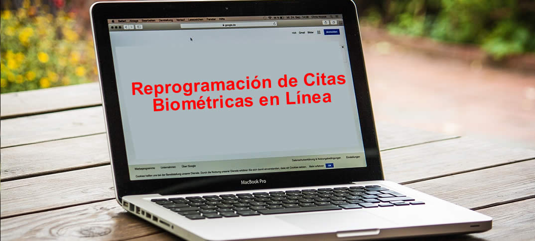 Reprogramar Citas Biométricas en Línea