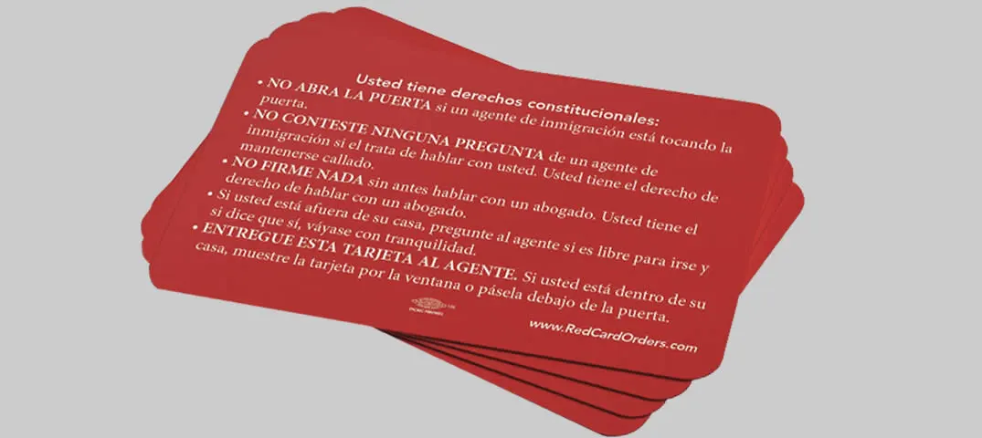 Tarjeta Roja para migrantes
